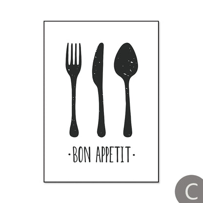 Kitchen Tableware Poster - Multiple sizes and designs
