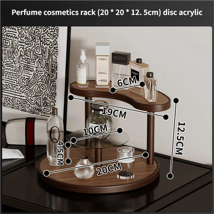 Bamboo Acrylic Storage Rack Organsier