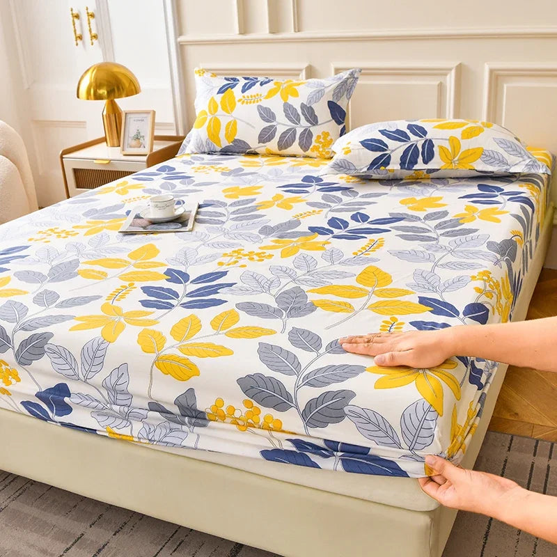 Patterned Fitted Bed Sheet and Pillowcases