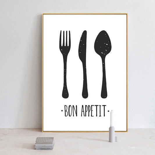 Kitchen Tableware Poster - Multiple sizes and designs