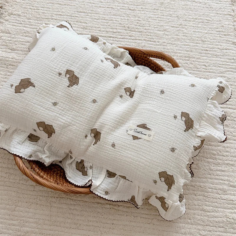 Ruffle Edge Gauze Pillow Cases