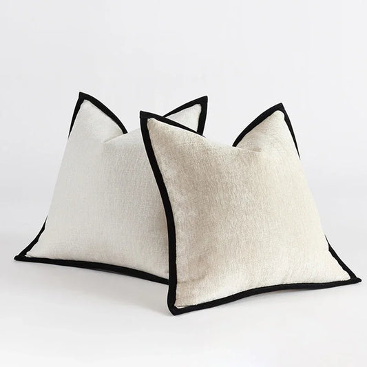 Solid Color Pressed Edge Cushion Covers
