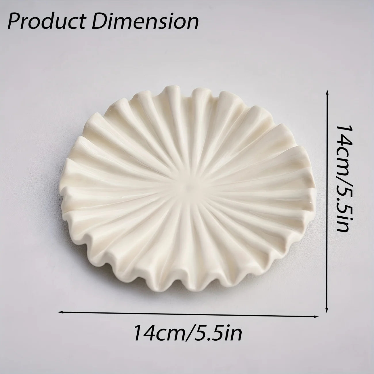 Elegant Ruffle Decorative Tray - White and Pink