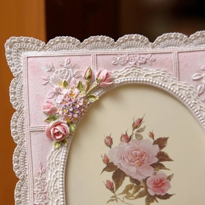 Retro Photo Frame - White and Pink Available