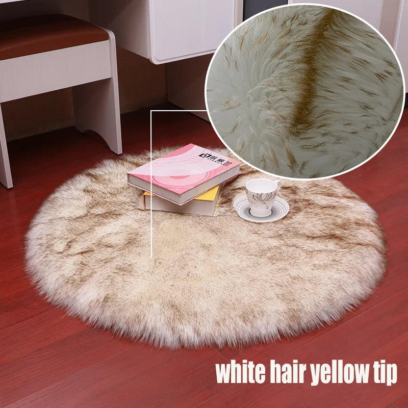 Round Fur Rug - Multiple colours and sizes available