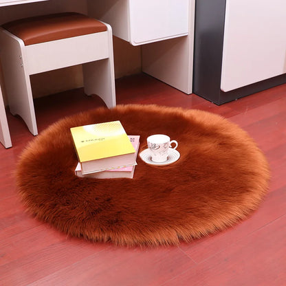 Round Fur Rug - Multiple colours and sizes available