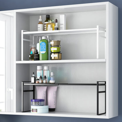 Mirror Cabinet Storage Organiser - Black or White