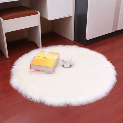 Round Fur Rug - Multiple colours and sizes available