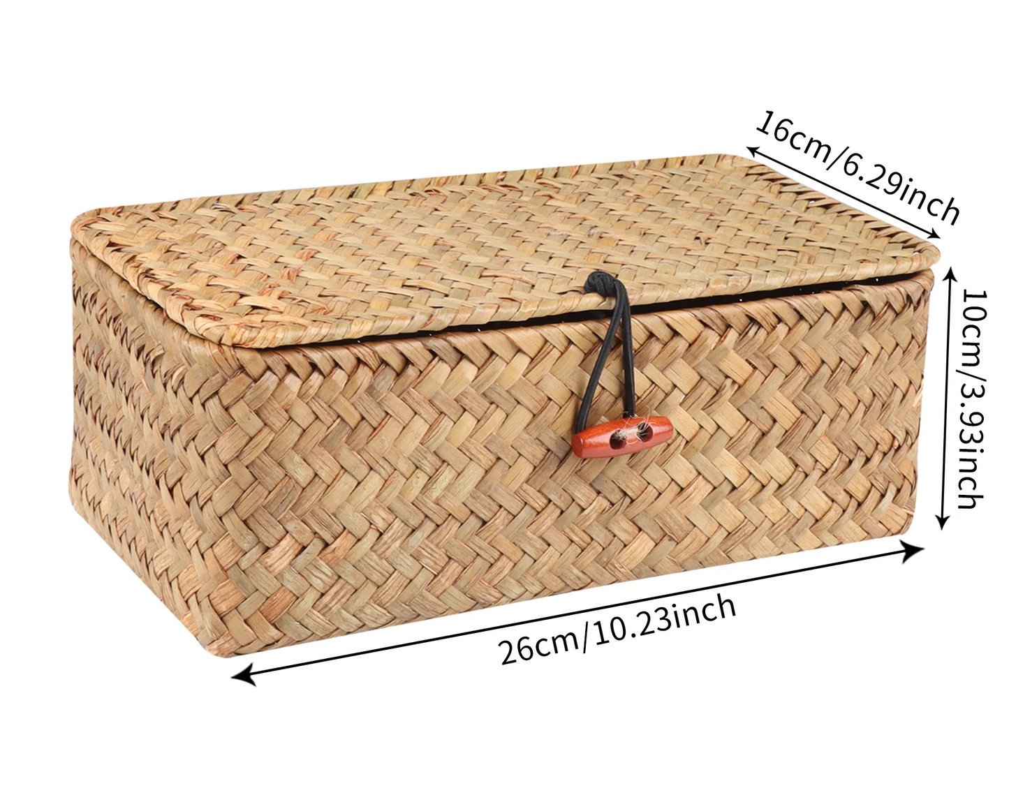 Rattan Woven Storage Basket with Lid