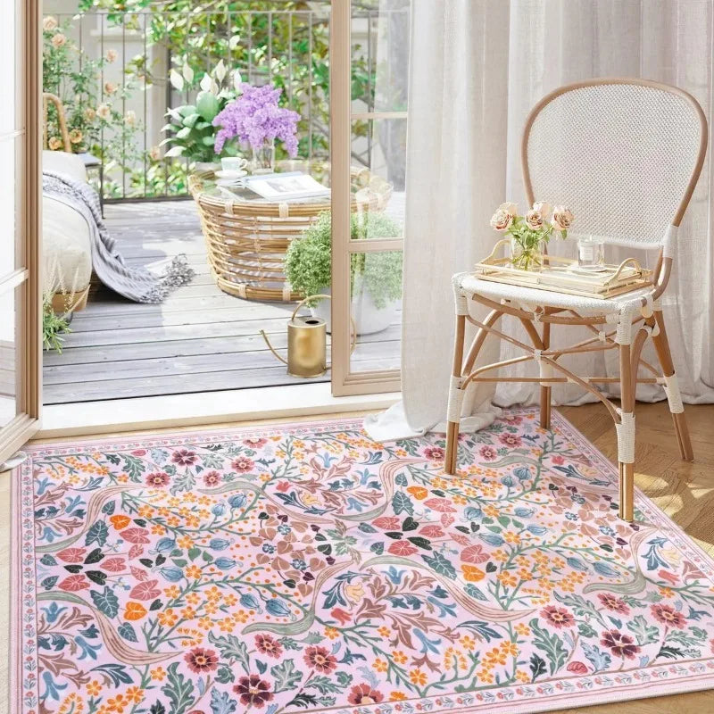Bohemian Floral Rug - Multiple colours and sizes available