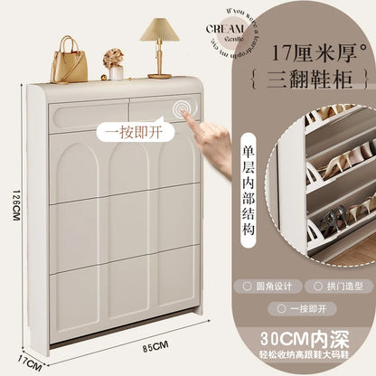 White Design Shoe Cabinet Luxury Nordic Accent Living Room Vertical Closets Armables Shoe Shelf Clear Sapateira Room Decorations