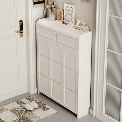 White Design Shoe Cabinet Luxury Nordic Accent Living Room Vertical Closets Armables Shoe Shelf Clear Sapateira Room Decorations