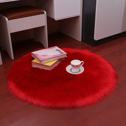 Round Fur Rug - Multiple colours and sizes available