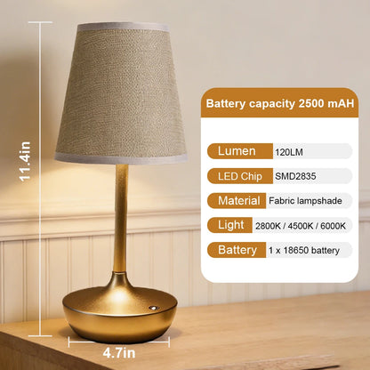 LED Dimmable USB Rechargeable Table Lamp