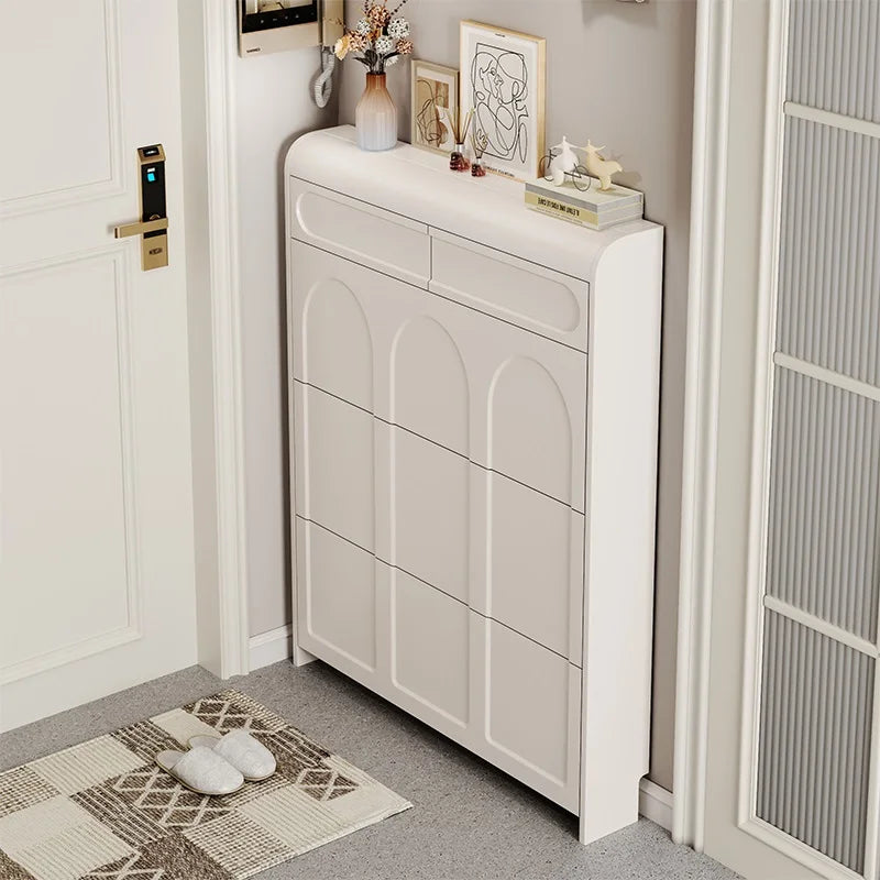 White Design Shoe Cabinet Luxury Nordic Accent Living Room Vertical Closets Armables Shoe Shelf Clear Sapateira Room Decorations