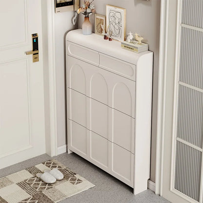 White Design Shoe Cabinet Luxury Nordic Accent Living Room Vertical Closets Armables Shoe Shelf Clear Sapateira Room Decorations