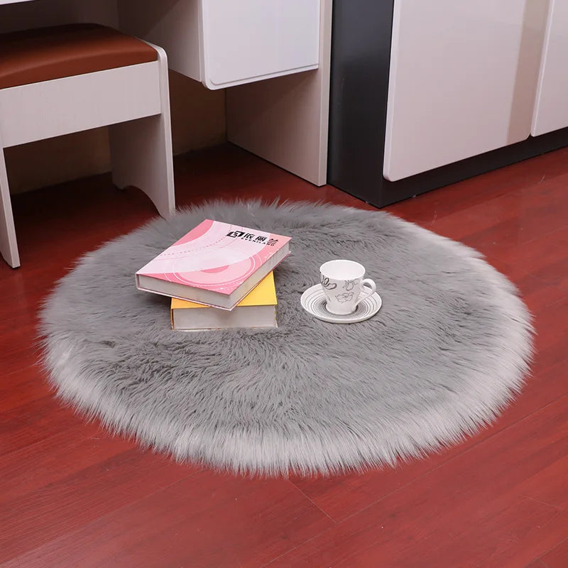 Round Fur Rug - Multiple colours and sizes available